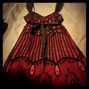 Beautiful Betsey Johnson lace overlay dress